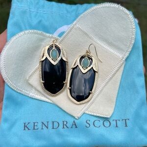 Kendra Scott Black and Gold Earrings
